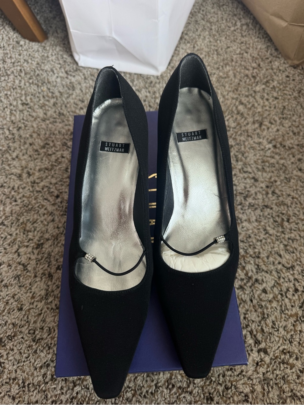 Stuart Weitzman Glooporto Black Pump Size 8